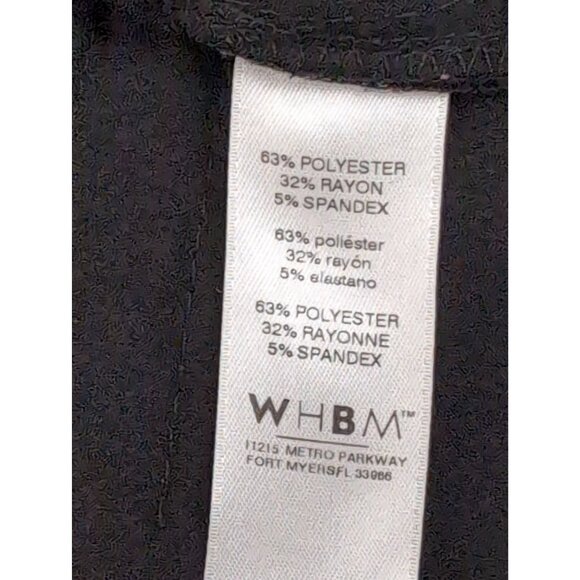 WHBM Trouser Pants Womens 4 Short Black Bootcut Stretch Pockets Career Capsule - Picture 7 of 10